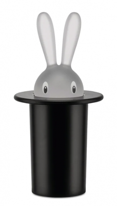 Alessi Magic Bunny tannpirkeholder svart 