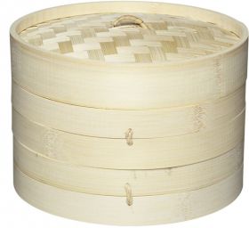 KitchenCraft Bambus steamer m/lokk 25 cm
