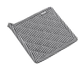 Bastian Jumbo gryteklut striper sort/natur striper 22,5x22,5 cm