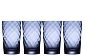 Lyngby Vienna glass 40 cl 4 stk blå