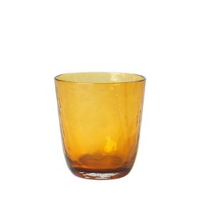 Broste Copenhagen Hammered vannglass amber 33,5cl