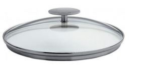 Cristel rustfritt stål glasslokk for avtagbare håndtak Ø30 CM