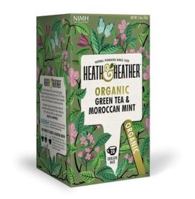 HEATH & HEATHER ORGANIC GREEN TEA & MOROCCAN MINT 