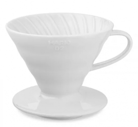 Hario kaffe drypper keramikk V60 02 hvit 