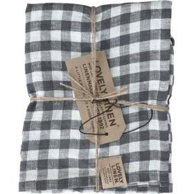 Lovely Linen kjøkkenhåndkle 45X70 cm square dark grey