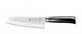 Tamahagane Santoku kniv Rustfritt stål m/2-lag 17,5 cm