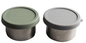 Aya&Ida Snack Container 2 x 100 ml Dark Grey/Tropical Green