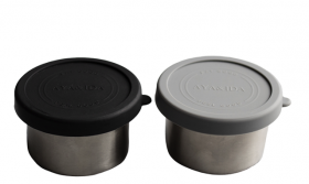 Aya&Ida Snack Container 2 x 100 ml Dark Grey/Matte Black