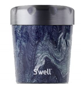 S'well iskrem kjøler trelags vakuumisolert m/skrulokk 470 ml Azurite Marble 