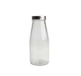 T&G Glassflaske m/rustfritt stål lokk 0,5L