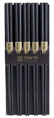 Tokyo Design spisepinner glassfiber 5 par 22,5 cm svart 